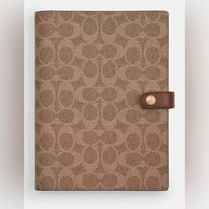 COACH Brown Patterned Notebook Cover & Notebook